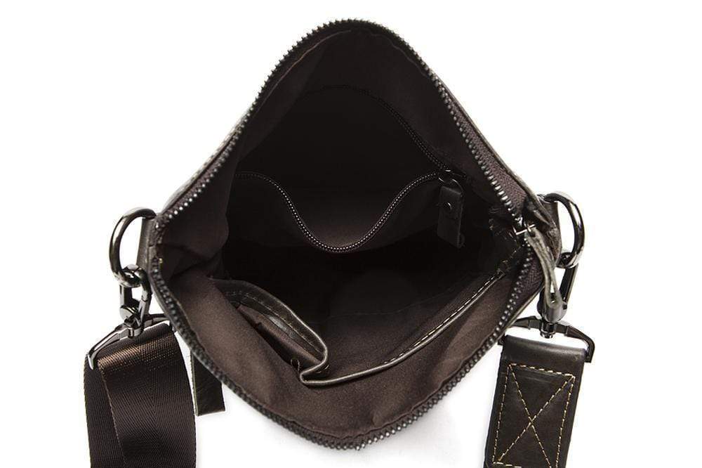 Rossie Viren Men's Vintage Cowhide Leather Voyager Small Messenger Bag