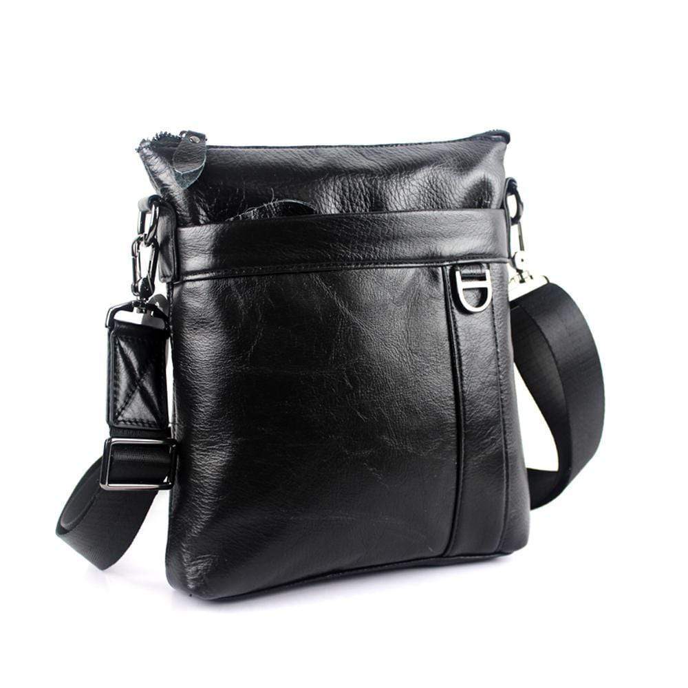 Rossie Viren Men's Vintage Cowhide Leather Voyager Small Messenger Bag