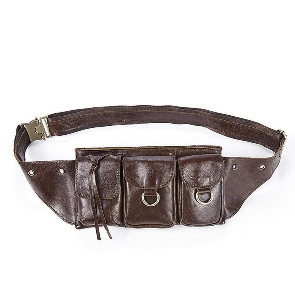 Rossie Viren vintage brown waist shoulder handbag with adjustable strap and classic design, stylish and versatile for everyday use.