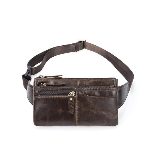 Rossie Viren Vintage Calfskin Leather Waist Bag,Fanny Pack,Belt Bag