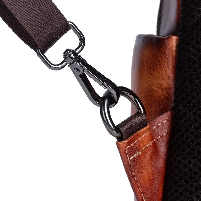 Rossie Viren vintage leather backpack for women, stylish leather rucksack with adjustable straps, perfect for daily use or gifting.