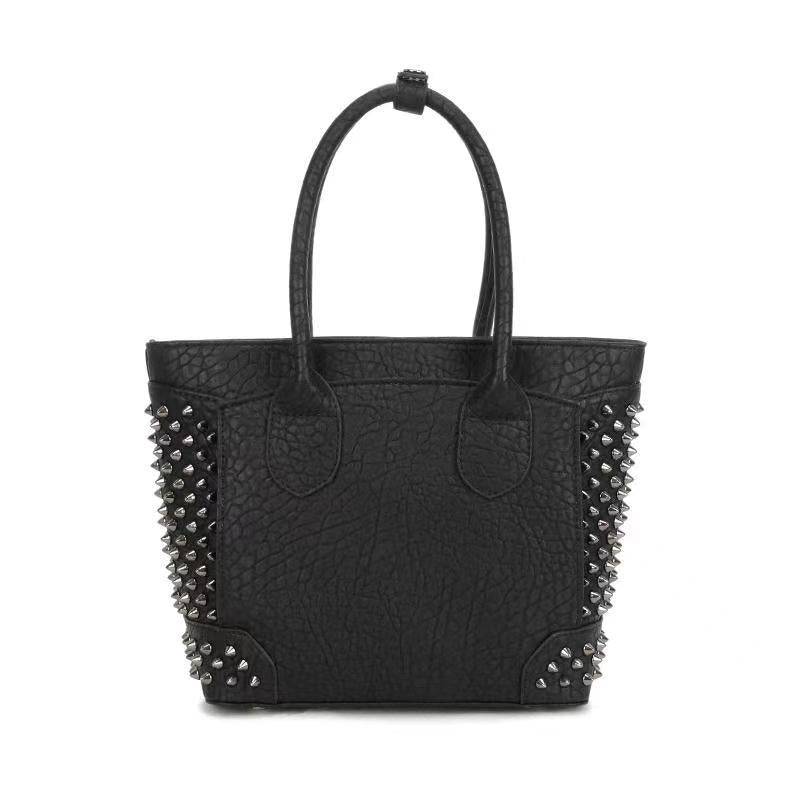 Rossie Viren 3D studded skull shopper bag with bold skull design and sturdy handles, perfect for everyday use.