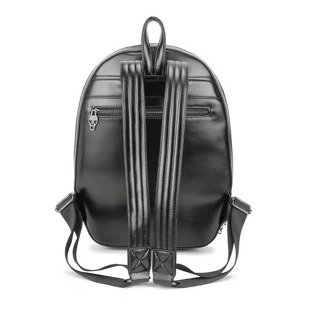Small unisex 3D skull backpack by Rossie Viren featuring a spooky Kreepsville design with adjustable straps and multiple compartments.