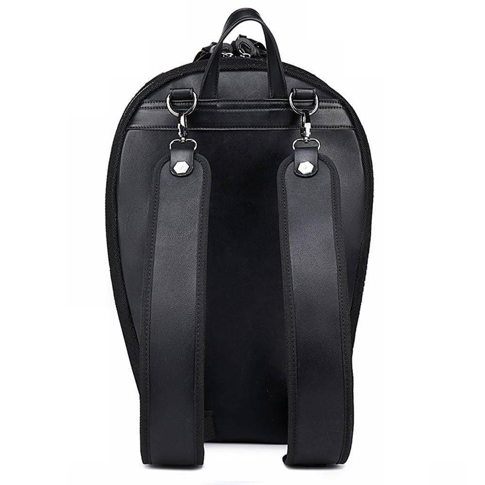 Unisex small Kreepsville 3D skull backpack handbag with detailed skull design and adjustable straps, by Rossie Viren.