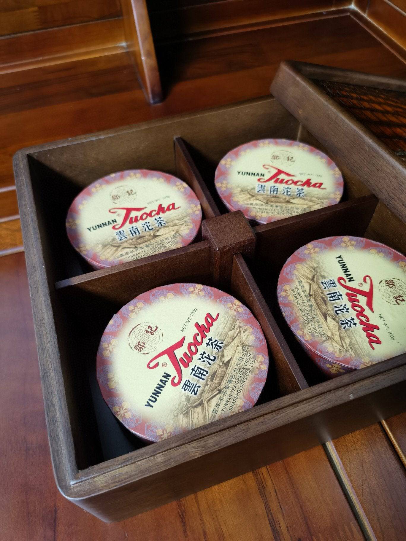 Vintage Crocodile Leather Teas Storage Case