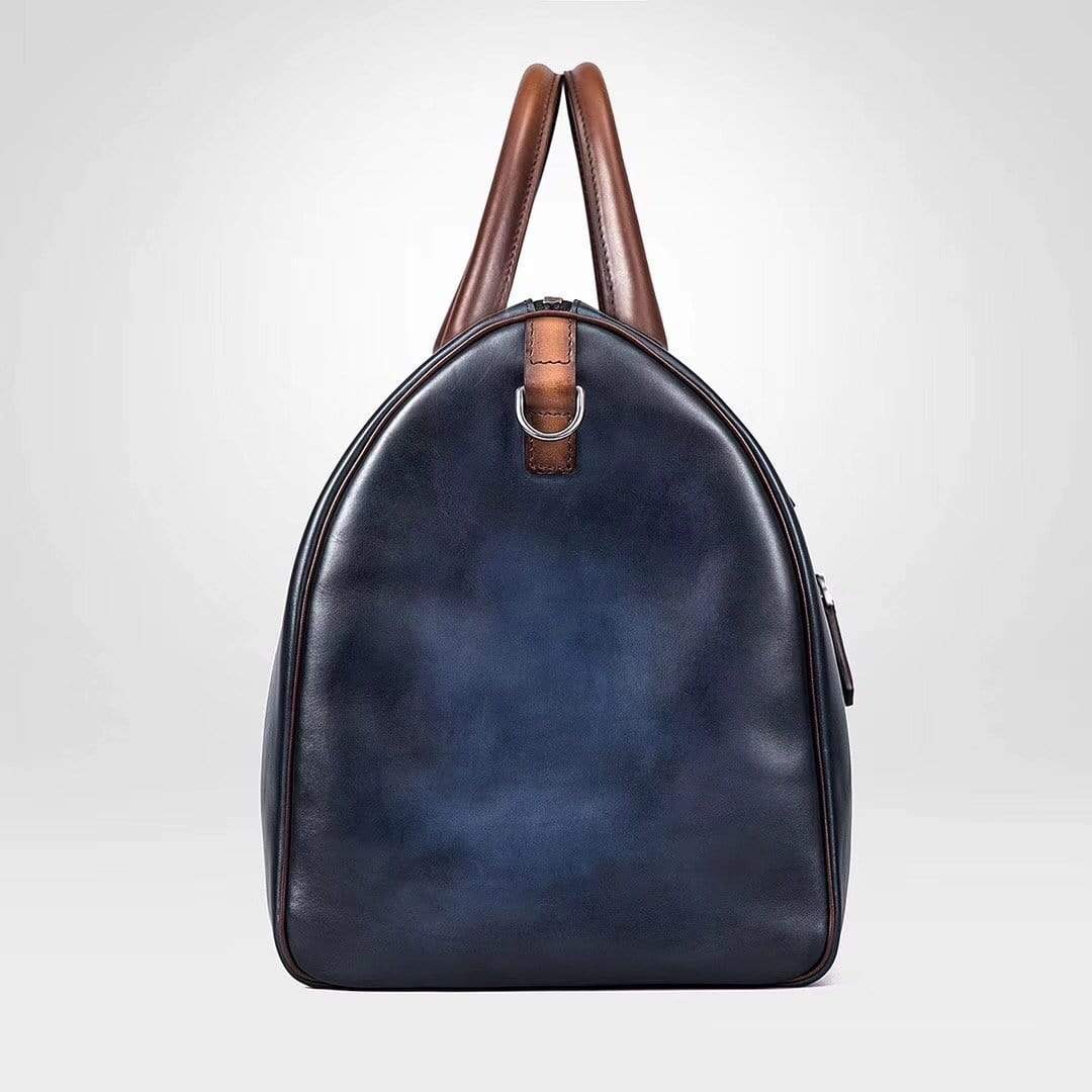 Vintage Leather Large Boston Duffle Bag, Leather Overnight Bag, Gym Bags,