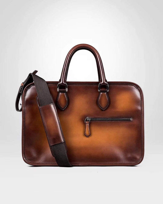 Vintage Smooth Cowhide Leather Briefcases, Messenger Bags & Bags
