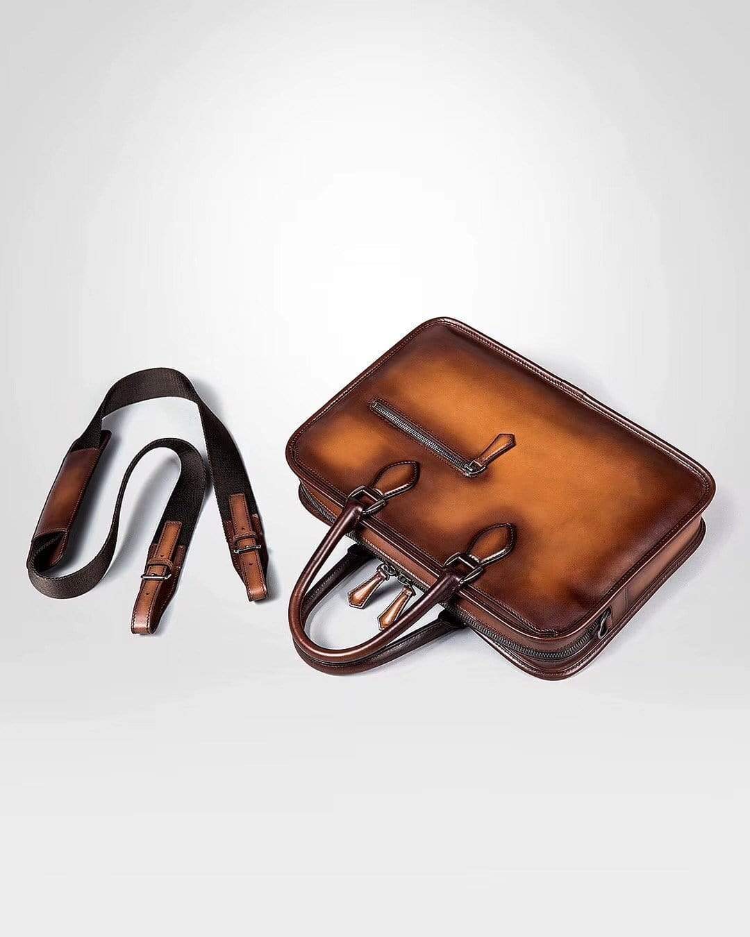 Vintage Rossie Viren cowhide leather handbag with smooth finish, stylish and durable for everyday use.