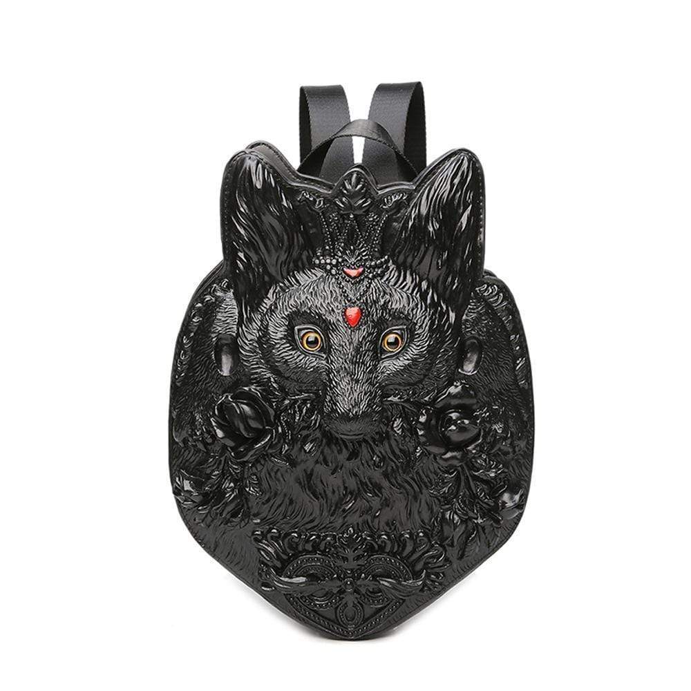 3D fox-themed casual backpack handbag for women by Rossie Viren, featuring a stylish animal design and comfortable straps.