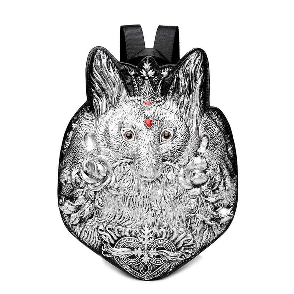 3D fox-themed casual backpack for women by Rossie Viren, featuring a stylish and playful animal design.