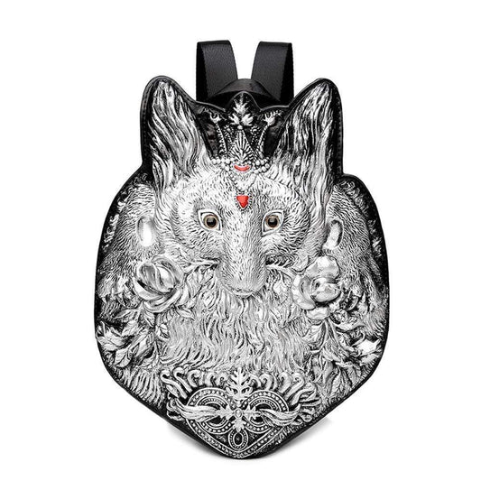 3D Backpack Fashion 3D Ladie's Fox Modeling Casual  Backpack Bags