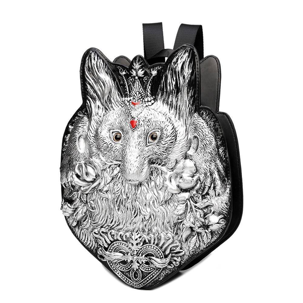 Rossie Viren 3D lady's fox-themed casual backpack with animal design, perfect for fashion, travel, and everyday use.