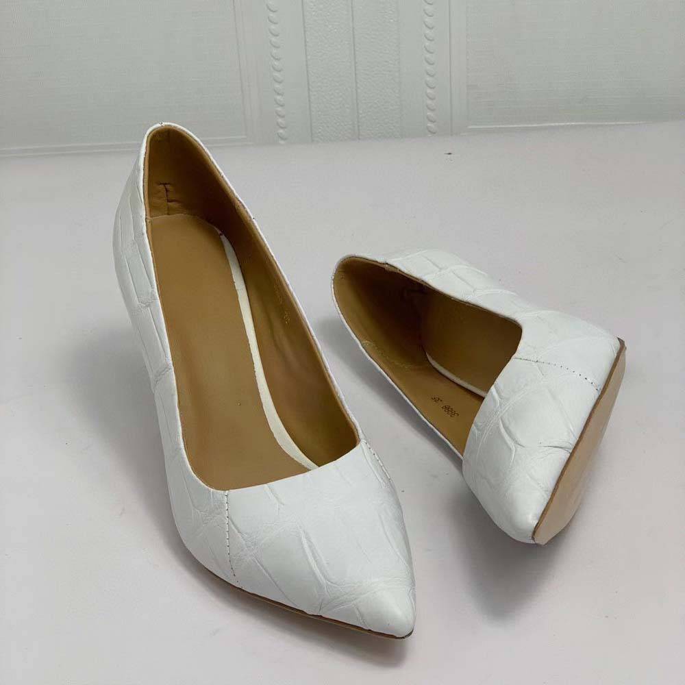 Crocodile Shoes Women's Crocodile Leather  Low Heel Dress Shoes