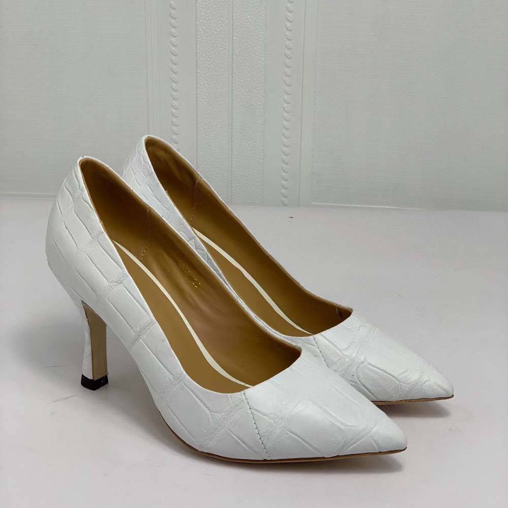 Crocodile Shoes Women's Crocodile Leather Low Heel Dress Shoes
