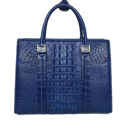 Unisex Genuine Crocodile Leather Top Handle Shoulder Bag