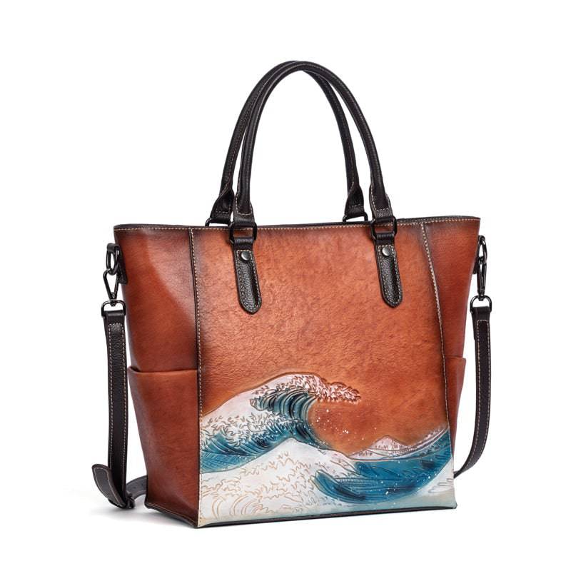 Rossie Viren Women's Womens shopper large vintage-leather tote