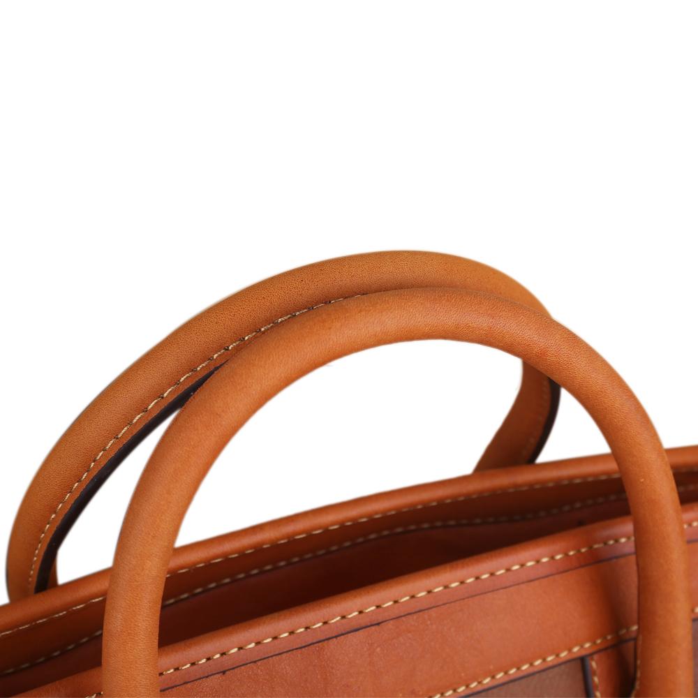 Rossie Viren Women's Womens Vintage Leather Top Handle Satchel Bag Small