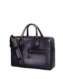 Large Vintage Smooth Cowhide Leather  Briefcases, Business Bags  And Laptop Computer Handbags