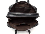 Rossie Viren Vintage  Classic Double  Zip Leather  Briefcase Work Bags