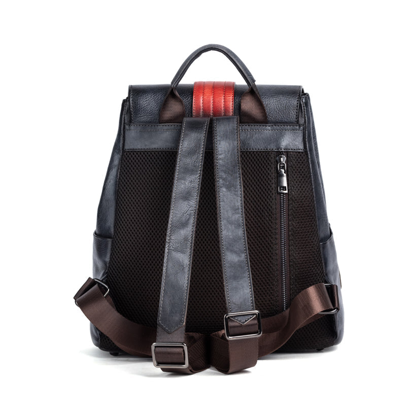 Rossie Viren women's vintage leather backpack and shoulder bag with handle, stylish and functional handbag for women.